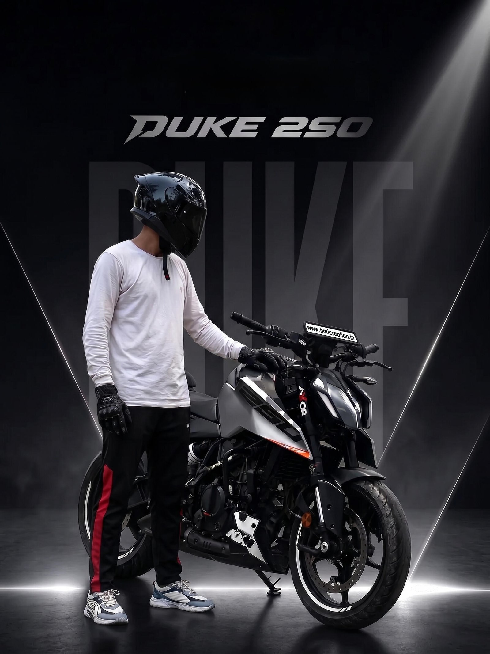 KTM Duke 250 AI Photo Editing Example